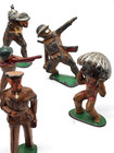 Vintage Barclay Manoil Dimestore Lead Toy Soldiers Lot 14 Green Base Pre-wwii