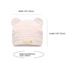 6pcs Newborn Baby Bear Ears Striped Beanie Hat Infant Boy Girls Cotton Caps Set