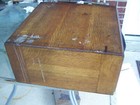 Vintage Oak Wood Desktop 1-drawer Bradner Smith Co Chicago Paper Cabinet Old
