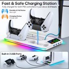 Ps5 Disc Digital Slim pro Stand Cooling Stand Dual Controller Charge Station Led