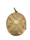 Antique Victorian Gf Mourning Locket Enamel In Memoriam back Is As Nice As Front