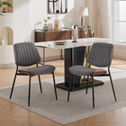Dining Chairs Set Of 2 Mid Century Modern Retro Faux Leather Chair For Kitchen