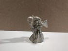 Vintage Spooniques Wizard With Staff And Crystal Ball Pewter Figure  1  3 4 