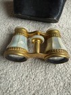 Lemaire F1 Paris Antique Vintage Mother Of Pearl Mop Opera Glasses With Case
