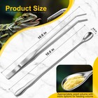 Quelong 2pcs Reptile Feeding Tongs  Spoon  Stainless Steel Silvery 