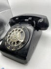 Vintage Retro Itt Black Rotary Telephone - Classic Dial Desktop Phone Tested
