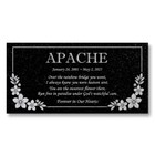 Personalized Cat Or Dog Memorial - Granite Pet Memorial - 6x12 - Apache