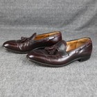 Vintage Johnston   Murphy Shoes Mens Size 10 5 Brown Leather Tassel Loafer Dress