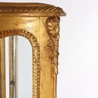 Antique French Louis Xiv Giltwood Curved Glass Vitrine C1890