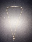 Rare B  A  Ballou   Co 14k Solid Gold Cross Pendant W 15  Chain Ships Fast 