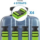 4 Pack Travel Luggage Suitcase Strap Adjustable Durable Belt With Name Card Tag