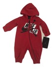 New Air Nike Jordan Baby Boys    Girls Gift Set  Red Jumpsuit  0-6 Months  