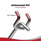Metal Peg Board Shelving Hooks 2-inch 50 Pcs Organize Storage Display Silver
