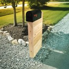 Solid Wood Classic Cedar Mailbox Stand  Unfinished   Free Shipping   Made In Usa