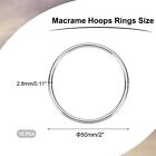 10 Pcs Dream Catcher Rings metal Floral Hoops 2 Inch Macrame Hoops Ring silver