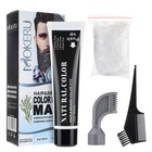 Mokeru Men Black Beard Hair Dye Color Cream Permanent Darkening Hair Coloring