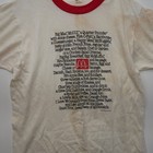 Rare Vintage 1989 Mcdonalds Menu T-shirt Screen Stars Size Large