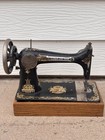 Antique Singer Treadle Sewing Machine  Decorative Gold Sphinx Great Decal 1890s