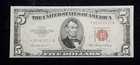 1953  5 United States Note     Star Note     Red Seal  Uncirculated   a Block
