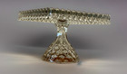 Vintage Fostoria American Clear Square 10  Cake Stand Pedestal Plate  ey 