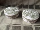 Set Of Antique Chinese Seal Paste Boxes Chinoiserie Porcelain Crane   Pine     