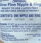 Pack Of 20 Similac Slow Flow Nipples   Rings Exp 01 2028 New  Sealed