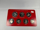 Caribbean 1983 7 Coins Proof Set Franklin Mint British Virgin Islands  Bahamas