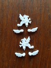 2x White Dragon Plume Minifigure For Castle - Dragonknights Plumes For Lego