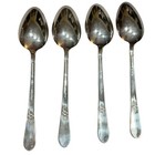 1847 Rogers Bros Adoration International Silver Plate Oval Soup Spoon Set Of 4