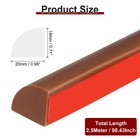 98 Inch Flexible Quarter Round Molding  Peel And Stick Moulded Trim  Brown