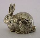 Pretty English Sterling Silver Bunny Rabbit Animal Figure London 2016