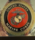 United States Marine Corps Round 4 Inch Foil Emblem Sticker Decal Militaria Usmc