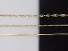 Solid 10k Gold Chain Necklace Box Chain Rope Chain Cable Chain 10kt Gold