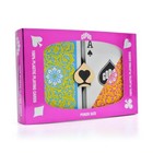 Copag 1546 100  Plastic Playing Cards - Poker Size Regular Index Pink yellow