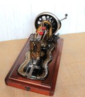 Singer Antique Hand-crank Sewing Machine With Wooden Case