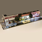 Main Street Usa Block  1 Building  O Scale O Gauge Detailed With Lights  Trains 