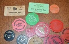 Vtg Wooden Nickel   Plastic Drink Tokens Elroy Wisconsin  41 