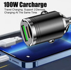 2 Port Usb Super Fast Car Charger Adapter Fit Cell Phone Iphone Samsung Android