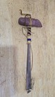Native American Stone Head Tomahawk War Club With Leather Wrap   Bead Accent