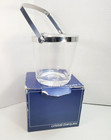 Vintage Cristal D arques Small Ice Bucket Crystal With Silver Plate Handle