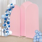 3x Arch Backdrop Stand Set Wedding Arch Stand Backdrop Decor With Pink Covers Us