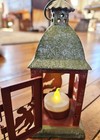 Metal Christmas Angel Votive Holder Lantern Hang Stand W Electric Candle