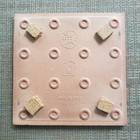 Vintage Ceramic Tile Trivet Italian Tonal Rose s  Art  1970s 8  Ready To Hang