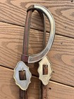 Used Vintage Silver Show Headstall Bit Clips Horse Tack Bridle
