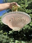 Beautiful Vintage Art Deco Pink Glass Ceiling Light Shade 1930s