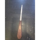 Vintage Rotary International Letter Opener Wood Handle Silver Tone Metal Tool