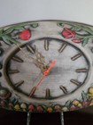 1970s Vintage Mushroom Electric Wall Clock  Great  70s Kitchen Color Vibes  Vgc