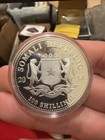 2014 Somalia African Wildlife Elephant  Bu 1 Oz  999 Silver Coin Somali Republic