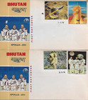 Bhutan    145-145g Apollo Xvi Lenticular 3d On 4 First Day Covers 9 1 72