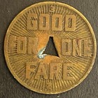Pittsburgh Railways Co 1922 Good For One Fare Brass Transit Token 20mm